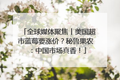 全球媒体聚焦丨美国超市蓝莓要涨价？秘鲁果农：中国市场真香！