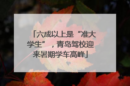 六成以上是“准大学生”，青岛驾校迎来暑期学车高峰