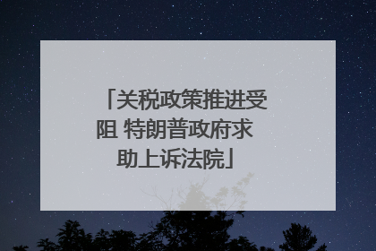 关税政策推进受阻 特朗普政府求助上诉法院