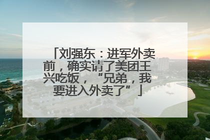 刘强东：进军外卖前，确实请了美团王兴吃饭，“兄弟，我要进入外卖了”