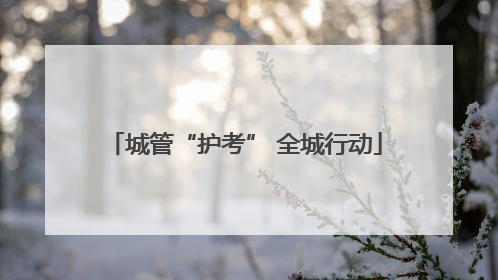 城管“护考” 全城行动