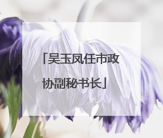吴玉凤任市政协副秘书长