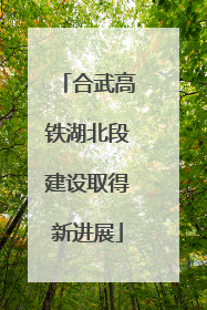合武高铁湖北段建设取得新进展