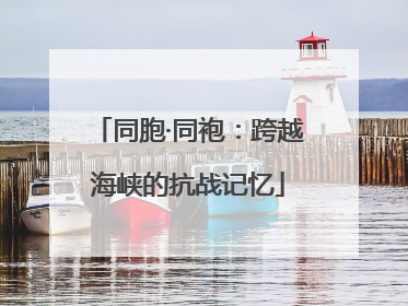 同胞·同袍：跨越海峡的抗战记忆