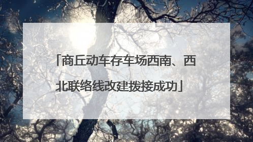 商丘动车存车场西南、西北联络线改建拨接成功