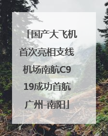 国产大飞机首次亮相支线机场南航C919成功首航广州-南阳