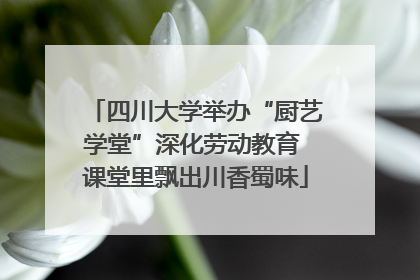 四川大学举办“厨艺学堂”深化劳动教育 课堂里飘出川香蜀味