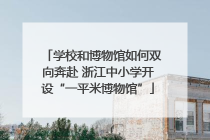 学校和博物馆如何双向奔赴 浙江中小学开设“一平米博物馆”