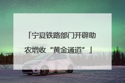 宁夏铁路部门开辟助农增收“黄金通道”