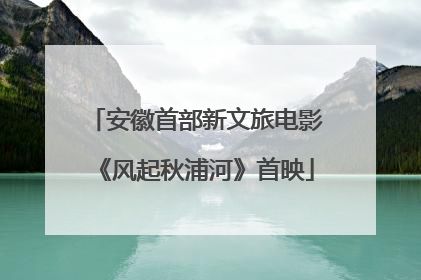 安徽首部新文旅电影《风起秋浦河》首映