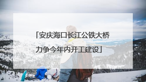 安庆海口长江公铁大桥力争今年内开工建设