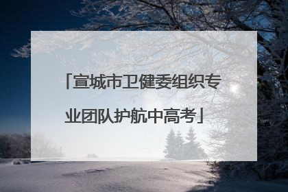 宣城市卫健委组织专业团队护航中高考