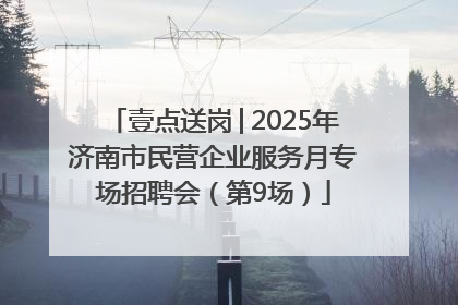 壹点送岗│2025年济南市民营企业服务月专场招聘会（第9场）