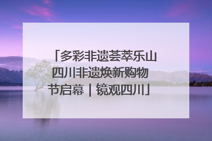 多彩非遗荟萃乐山 四川非遗焕新购物节启幕｜镜观四川