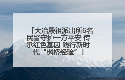 大冶殷祖派出所6名民警守护一方平安 传承红色基因 践行新时代“枫桥经验”