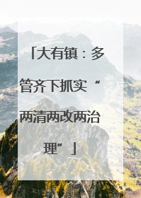 大有镇：多管齐下抓实“两清两改两治理”