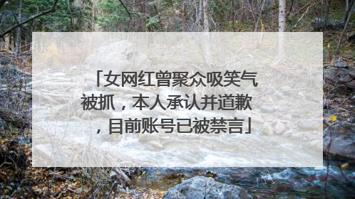 女网红曾聚众吸笑气被抓，本人承认并道歉，目前账号已被禁言