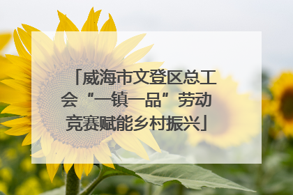 威海市文登区总工会“一镇一品”劳动竞赛赋能乡村振兴