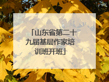 山东省第二十九届基层作家培训班开班