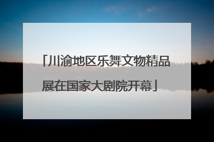 川渝地区乐舞文物精品展在国家大剧院开幕
