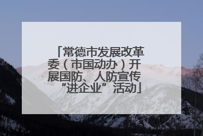 常德市发展改革委（市国动办）开展国防、人防宣传“进企业”活动