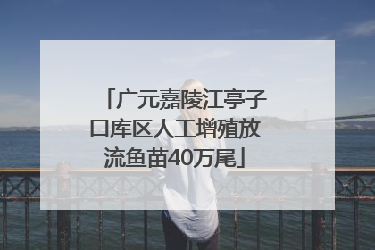 广元嘉陵江亭子口库区人工增殖放流鱼苗40万尾