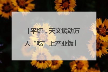 平塘：天文撬动万人“吃”上产业饭