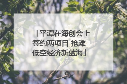 平潭在海创会上签约两项目 抢滩低空经济新蓝海