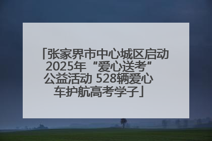 张家界市中心城区启动2025年“爱心送考”公益活动 528辆爱心车护航高考学子
