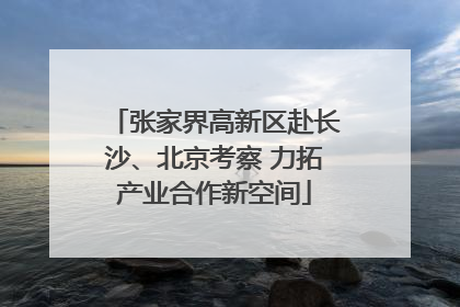 张家界高新区赴长沙、北京考察 力拓产业合作新空间