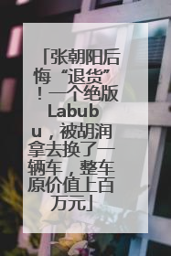 张朝阳后悔“退货”！一个绝版Labubu，被胡润拿去换了一辆车，整车原价值上百万元