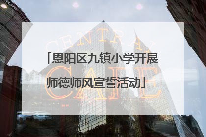 恩阳区九镇小学开展师德师风宣誓活动