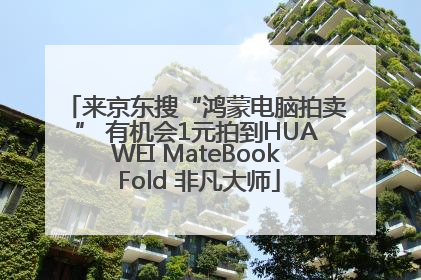 来京东搜“鸿蒙电脑拍卖” 有机会1元拍到HUAWEI MateBook Fold 非凡大师
