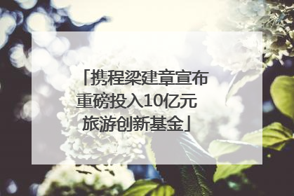携程梁建章宣布重磅投入10亿元旅游创新基金