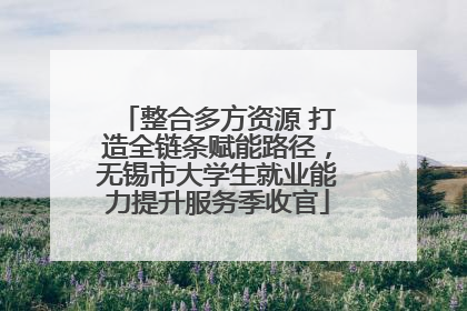 整合多方资源 打造全链条赋能路径，无锡市大学生就业能力提升服务季收官