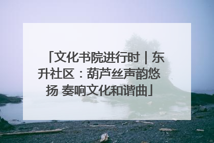 文化书院进行时｜东升社区：葫芦丝声韵悠扬 奏响文化和谐曲