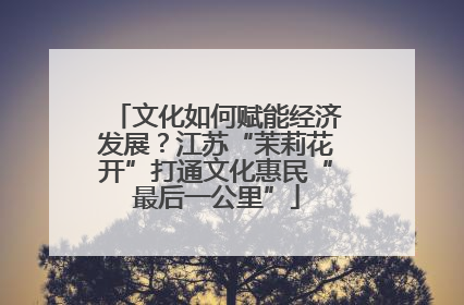 文化如何赋能经济发展？江苏“茉莉花开”打通文化惠民“最后一公里”