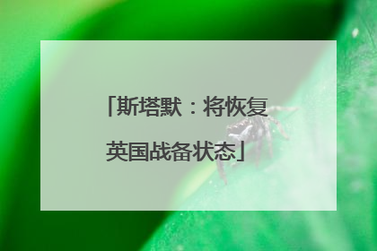 斯塔默：将恢复英国战备状态
