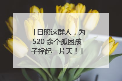 日照这群人，为 520 余个孤困孩子撑起一片天！