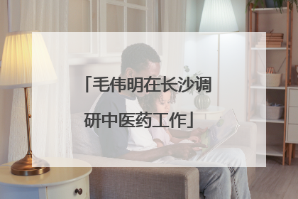 毛伟明在长沙调研中医药工作