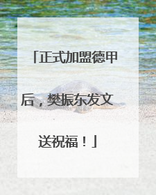 正式加盟德甲后，樊振东发文送祝福！