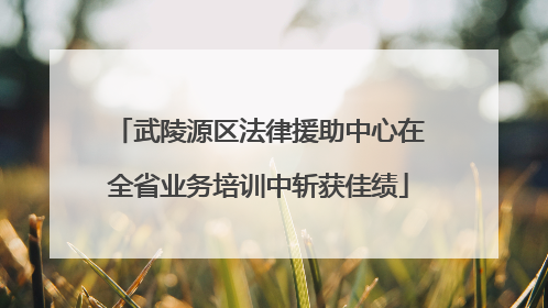 武陵源区法律援助中心在全省业务培训中斩获佳绩