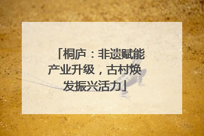 桐庐：非遗赋能产业升级，古村焕发振兴活力
