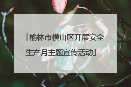 榆林市横山区开展安全生产月主题宣传活动