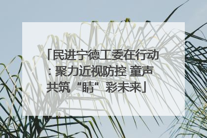 民进宁德工委在行动：聚力近视防控 童声共筑“睛”彩未来