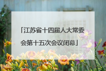江苏省十四届人大常委会第十五次会议闭幕