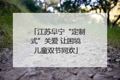 江苏阜宁“定制式”关爱 让困境儿童双节同欢