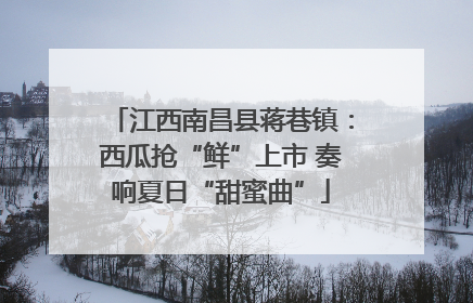 江西南昌县蒋巷镇：西瓜抢“鲜”上市 奏响夏日“甜蜜曲”