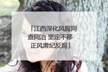 江西深化风腐同查同治 坚定不移正风肃纪反腐