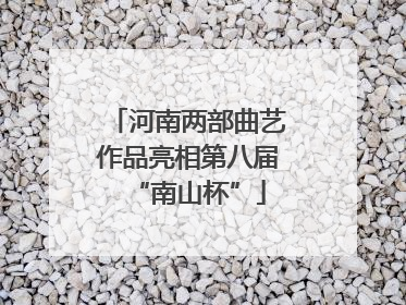 河南两部曲艺作品亮相第八届“南山杯”